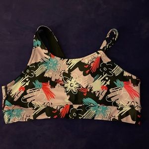 Tikiboo Brand Sports Bra - Doodle Floral Print